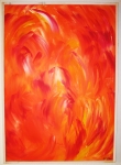 B67.Solen skinder.  70x100 cm. 4.500 Kr.